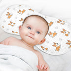1 Pack Muslin Burp Cloths Cute Corgi Dogs White Cotton Baby Burp Cloths Ultra Absorbent Soft Burping Cloth Washcloths for Newborn Babies 22x11 Inch