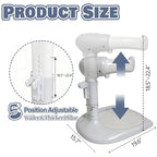 Baby Shower Stand Adjustable Toddler Shower Standing Support with Anti-Slip Base Infants Bath Support for 8-36 Months Portable Bath Helper (Grey)