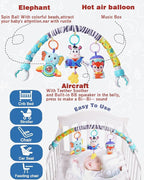 Pau1Hami1ton Baby Stroller Arch Toys, Car Seat Toys,Bouncer Toy Bar/Mobile for Bassinet,Adjustable Baby Hanging Toys Fit for Crib Bed,Stroller,Car Seat.S-19(Aircraft)