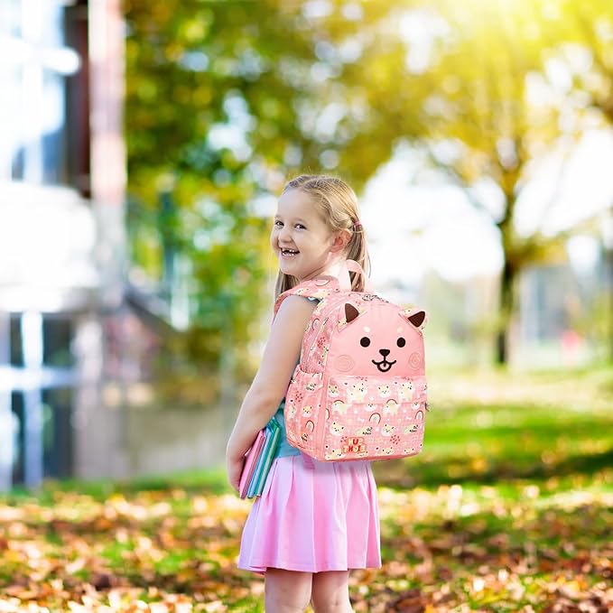 SUN EIGHT Toddler Backpack for Girls 2-5,Kindergarten Backpack for Girls,Preschool Backpack(Puppy)