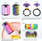 R.Y.TOYS Rotate and Slide Puzzle-Design Patent,Fidget Toys(Restore Order/Create Patterns) 12 Colors,3 Layers-Open Cover for Quick Play,Brain Teaser,Sensory Toys,Birthday Gifts,Easter Basket Stuffer