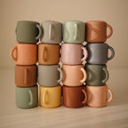 mushie Silicone Snack Cup | Spill Proof Food Container for Toddler and Baby (Powder Pink Confetti)