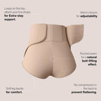 High Waisted Post Surgical Firm Compression Underwear with Adjustable Belly Wrap - Tummy Control Shapewear Girdle for Women