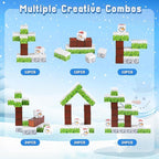 3 otters 12PCS Magnetic Building Blocks, STEM Toys Travel Magnetic Tiles for Kids with Storage Box for Boys Girls Birthday Party Gift (Winter)