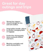 ALVABABY 3 Cloth Diaper Wet Dry Bags Waterproof Reusable with Two Zippered Pockets Travel Beach Pool Daycare Soiled Baby Items Yoga Gym Bag for Swimsuits or Wet Clothes Small Medium Large 3L-ZM27