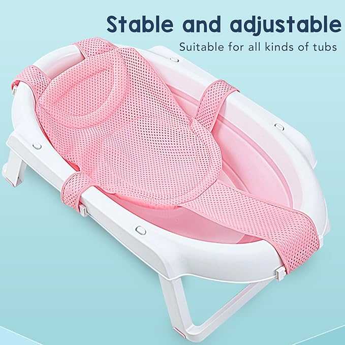 Universal Baby Bath Seat - Slip Proof and Detachable Bathtub Sling for Newborns and Infants, Sturdy Practical Bathtub Insert for Easy Bathing