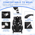 Kids Backpack for Girls - School Bags for Middle School Students - Book Bag for Elementary Primary - Kawaii Ita Backpack - Black and Beige