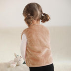 Baby Boys Girls Fleece Vest Zip Up Cute Bear Jackets Fuzzy Fall Winter Warm Clothes Newborn Outwear for Toddler Infant