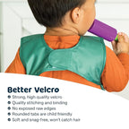 Tiny Twinkle Mess Proof Apron Bibs - 2 Pack Waterproof & Lightweight Baby Bibs for Led Weaning | 100% Recycled Polyester, Easy Clean & Machine Washable (Sand Cinnamon,Small 6-24 Months)