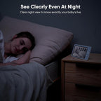 bonoch Add-on Baby Camera Unit for BBM01/ BBM03/ BBM05, 720p HD Video Baby Monitor Camera No WiFi, Security Split-Screen, Auto Night Vision, 4X Zoom, 2-Way Audio, Temperature Sensor, 8 Lullabies