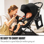 FEBSNOW 2 Pack Baby Wipes Dispenser Holder, Black Portable Refillable Baby Wet Wipes Pouch Container Reusable Travel Case