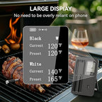 BFOUR 524FT Meat Thermometer Digital Wireless with Smart App, Bluetooth Smoker Cooking Thermometer with LCD Booster, IP67 Waterproof & 752°F Heat Resistance 2 Meat Probes for Food Grill Oven and BBQ