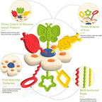 Baby Sensory Chew Toy for 6-12-18 Months, Soft Silicone Pull String Travel Toy for Car Seat & Stroller, Develops Fine Motor Skills & Vision, Early Learning Gift for Newborns and Toddlers Boys Girls