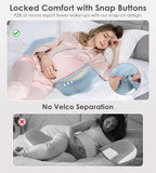 Pregnancy Pillows for Sleeping, Memory Foam Maternity Pillow Support for Back Belly HIPS, Adjustable Travel Wedge Pillow for Pregnant Women, Side Spleeping Pregnant Pillows with Cooling Pillowcase