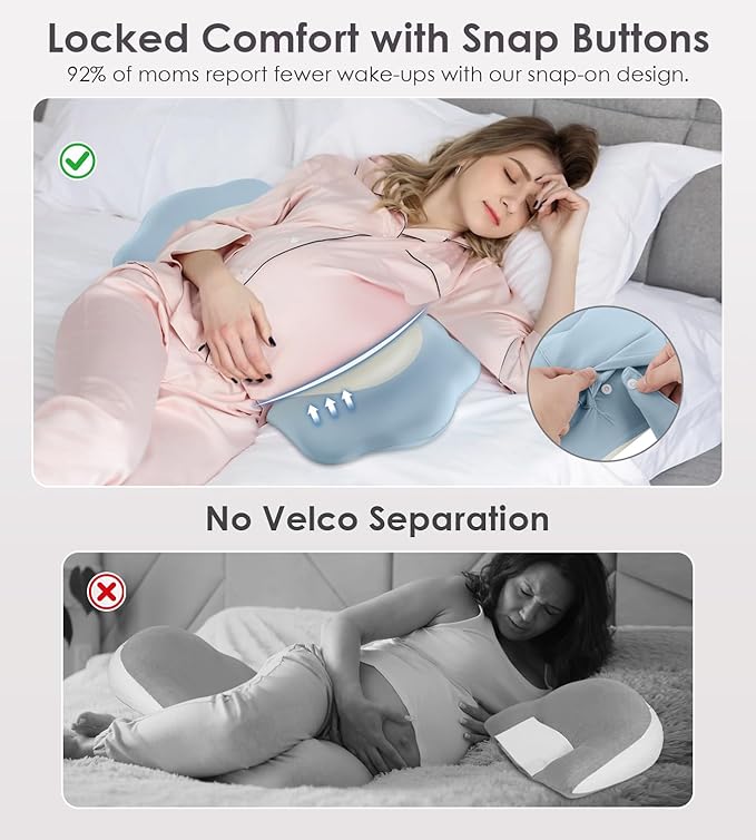 Pregnancy Pillows for Sleeping, Memory Foam Maternity Pillow Support for Back Belly HIPS, Adjustable Travel Wedge Pillow for Pregnant Women, Side Spleeping Pregnant Pillows with Cooling Pillowcase