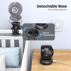 Stroller Fan, Battery Operated Baby Stroller Fans, 8000mAh Rechargeable Fans, 75° Auto Oscillation Portable Fan, 5-12H Runtime, 4 Speeds Wind, Detachable Base & LED Display