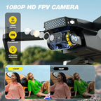 DEERC Drone with Camera 1080P, D20S FPV Mini Drones for Kids Adults Beginner; Foldable RC Quadcopter with Brushless Motor, 2 Batteries, Altitude Hold, Optical Flow, 3D Flips, Toy Gifts for Boys Girls