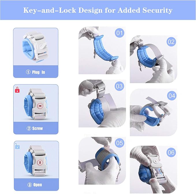 Toddler Leash for Walking, Toddler Safety Harnesses Leashes, Safety Harness with Lock for Kids, Anti Lost Wrist Link for Toddlers ，Upgrade with Reflective Tape Liner（6.5ft）for Kids