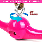 Ninja-Twister Swing Spins Set: Slackline Attachments - 360° Handle Twist-Spin Flips Toy Activate Ninja Powers - Ninja Warrior Accessories - Kids Ninja Hang Toys for Playground Backyard,Pink