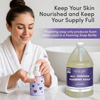 SoCal Suds & Company 128oz Certified Organic Foaming Hand & Body Wash - Gentle Natural Body,Baby & Face Wash for Sensitive Skin, Moisturizing Soap, Hand Soap and More - Lavender