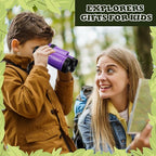 Libima 24 Pcs Binoculars for Kids Educational Compact Kids Binoculars with Neck String Toddler Telescope for Boys Girls Learning Bird Watching Camping Hiking Travel Safaris Birthday Gifts(Purple)