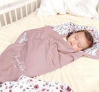 Personalized Baby Blanket with Name – Custom Knit Blanket, 27x40in Floral Embroidered Nursery Blanket for Girls – Customized Baby Blanket, Soft Newborn Gift & Custom Baby Gifts (Baby Pink)