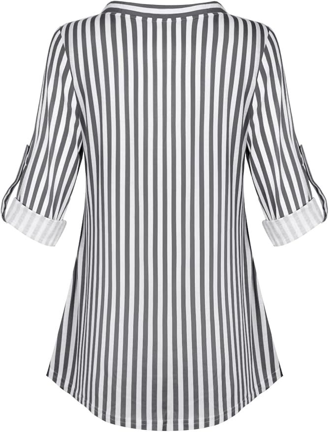 Joymom Maternity Rolled Long Sleeve Nursing Tops Tunic Blouses Breastfeeding