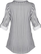 Joymom Maternity Rolled Long Sleeve Nursing Tops Tunic Blouses Breastfeeding