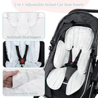 Pea Pod Baby Cushion, 2 in 1 Baby Swings Insert or Girls Extra Soft Breathable Cushion, Compatible for Strollers, and Bouncers, Striped Pattern