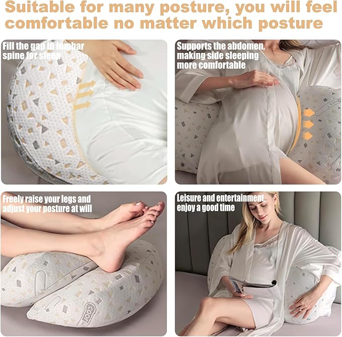 Pregnancy Pillows for Sleeping, Maternity Pillow for Pregnant Women, Support for Back, Legs, Belly, HIPS for Pregnant Women