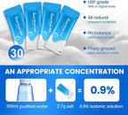 Neti Pot Sinus Rinse Bottle Nose Wash Cleaner Pressure Rinse Nasal Irrigation for Adult & Kid BPA Free 300 ML with 30 Nasal Wash Salt Packets and Sticker Thermometer(Blue)