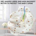 Little Angels Inflatable Seat with Tray for Toddlers 3-36 Months, Built-in Air Pump, Summer Baby Support Chair for Sitting Up