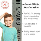 Wooden Growth Chart – Kids Height Chart, Wall Measurement for Kids, Height Chart for Wall, Growth Ruler for Children – Tribal Gray (63"x6.7")