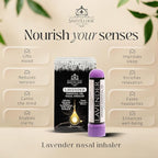 Nasal Stick Inhaler Lavender Nasal Aromatherapy Inhaler - Natural Essential Oil Inhaler for Calm Mind, Mood Boost Nausea Inhaler Relaxation Gifts Nasal Inhaler Stick Portable Nasal Inhalers for Adults