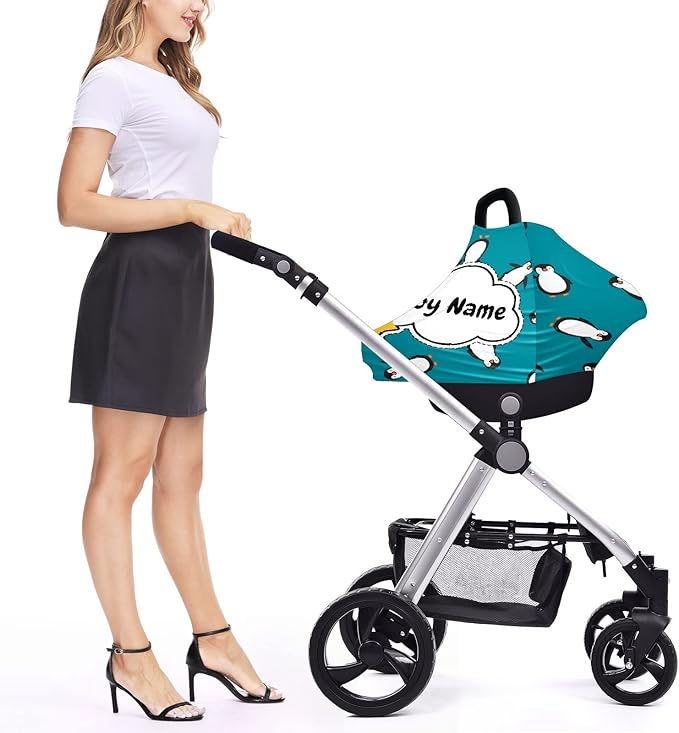 Baby Car Seat Stroller Cover Nursing Cover New Mom Breastfeeding Scarf Soft Stretchy Infant Carrier Cover Car Canopy Coverage