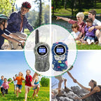 Qniglo Walkie Talkies for Kids - Rechargeable Kids Walkie Talkies with Clear Sound, Long Range - Perfect Birthday for 3-8 Year Old Boys Girls - Outdoor Adventures, Camping, Hiking