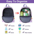 Accmor Toddler Backpack Leash with Anti Lost Wrist Link, Cute Mini Child Walking Harnesses Keep Kids Close Back Pack Rope Tether Rein for Baby Boys (Purple/Unicorn)