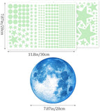 492Pcs Glow in The Dark Stars for Ceiling Moon and Space Wall Decals Glowing Galaxy Universe Planet Wall Stickers Kids Boys Bedroom Living Room Decor