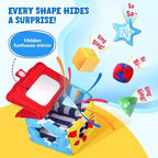 JoyCat Infant Toys 6-12 Months, Soft Sensory Toy with 4 Fabric Shapes, Baby Learning Shape Sorter for 3 4 5 6 7 8 9 10 11 12-18 Months, Baby Shower Birthday Gift Boy Girl