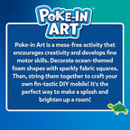Skillmatics Poke-in Art - Underwater Animals, Mess-Free Arts & DIY Wood Crafts for Kids, Creative Kit, Gifts for Girls & Boys Ages 4, 5, 6, 7, 8, 9
