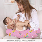 Plushii Nursing Pillow for Breastfeeding, Breathable Breast Feeding Pillow and Positioner with Removable Cover for More Support, Tummy Time and Bottle Feeding Support Pillow, Moon Fairy