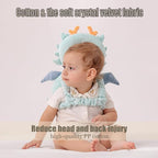 Feidoog Baby Head Protector Cushion Backpack with 3 Knee Pads for Walking & Crawling,Blue Dragon