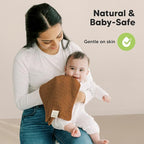 5-Pack Cotton Muslin Burp Cloths Baby Girls, Boys - Soft & Absorbent Spit Up Burp Rags, Large Muslin Towel, Cotton Wash Cloths for Babies, Newborn, Infant, No Shrink, Durable, Neutral (Primeval)