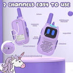 Purple Walkie Talkies with Silicone Cover, Toys for 3-4 Year Old Girls Boys, Kids Walkie Talkies 1000FT Range 2 Way RadioToy Christmas Birthday Gifts for 6-10 Year Old Girls Boys