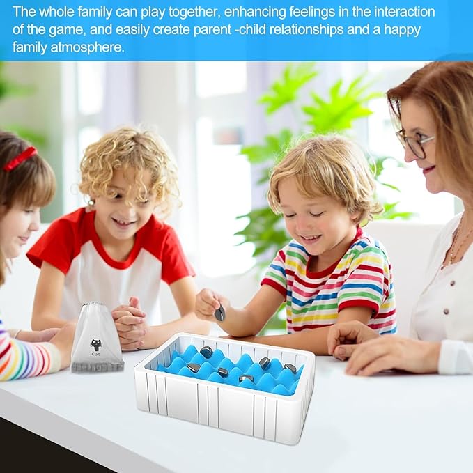 Magnetic Chess Game - Fun Tabletop Game, Strategy Game for Kids and Adults with Magnets, Fun Tabletop Multiplayer Chess for Family Party (Rope + Sponge)