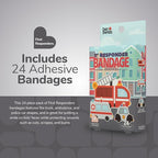 BioSwiss Bandages, First Responders Shaped Self Adhesive Bandage, Latex Free Sterile Wound Care, Fun First Aid Kit Supplies for Kids and Adults, 24 Count