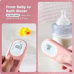 Greater Goods No-Touch Infrared Digital Thermometer for Adults, Kids, and Babies, Forehead Thermometer with Ergonomic Grip, Fever Alarm, HSA FSA Eligible, Blush Pink