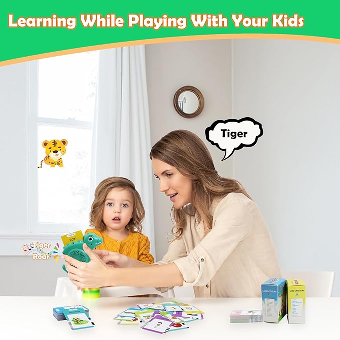 MAYAPHILOS Spanish and English Bilingual Talking Flash Cards with 510 Sight Words, Learning Toys for Toddlers Autism Learning Materials Montessori Toys for Toddlers