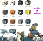 Magnetic Blocks Halloween Toys for Kids Skeleton Toy Spooky Town Building Magnetic Tiles Halloween Party Favors Gift for Boys Girls & Adults