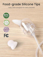 GROWNSY Electric Nose Suction for Baby, Hospital-Grade Nasal Aspirator with Night Light,Soothing Lullabies, Baby Nose Sucker with 9 Adjustable Suction Levels